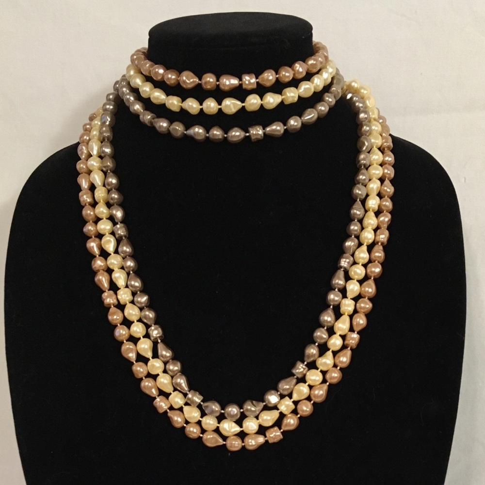 Set of Cream, Tan, & Brown Beads
